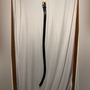 Vintage Tony Lama Black Leather Belt - Classic Narrow Strap Sz 42